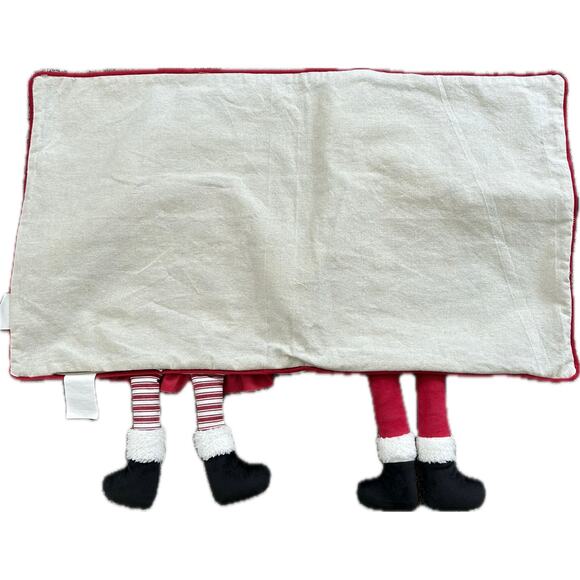 Isaac Mizrahi Christmas Throw Pillow Sham Santa and Mrs Claus 28” X 16” - Picture 2 of 4